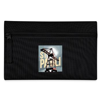 St. Pauli Hamburg Hafen Hafenkran Nostalgie - Federtasche - Schwarz - Vorne