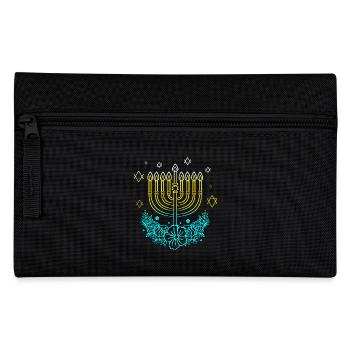 Chanukkah Hanukkah Hanukah Menorah - Federtasche - Schwarz - Vorne