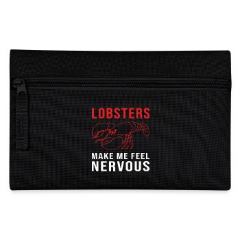 Hummer Meeresfrüchte Lobster Languste - Federtasche - Schwarz - Vorne