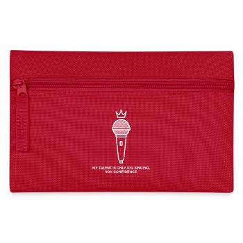 10% Talent, 90% Selbstvertrauen - Federtasche - Rot - Vorne