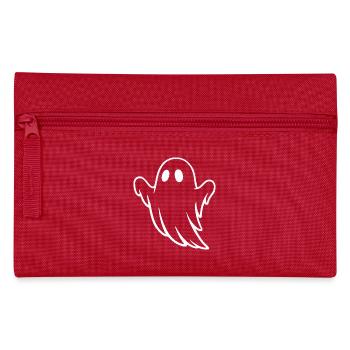 Whimsical Ghost Illustration for Halloween - Pencil Case - red - Front