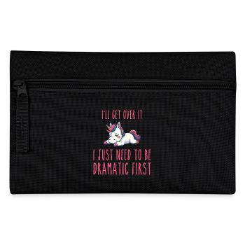 i'll get over it, i just need to be dramatic first - Pencil Case - black - Front