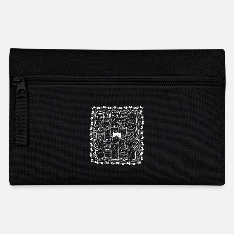 V1B Katzen - Federtasche - Schwarz