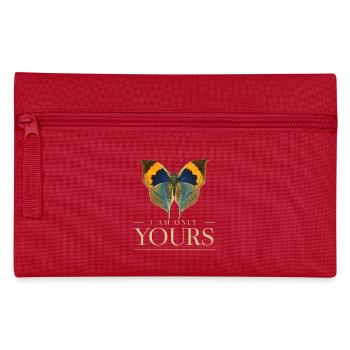 Motif papillon LOVE – Je suis juste à toi - Trousse - rouge - Devant