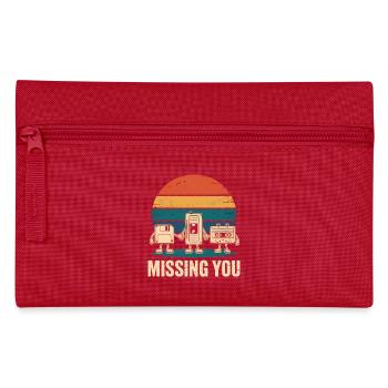 Kassette VHS Floppy Disc Diskette Retro - Federtasche - Rot - Vorne