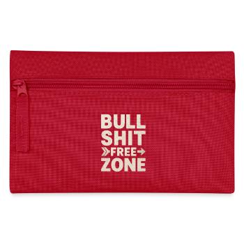 Bullshit Free Zone - Federtasche - Rot - Vorne