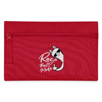 Rage Bait Llama Alpaga Lunettes de Soleil Doigt d’Honneur - Trousse - rouge - Devant