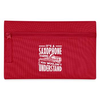Es Ist Eine Saxophon-sache Lustige - Federtasche - Rot - Vorne