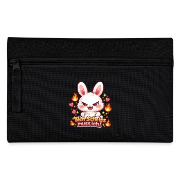 Cute Hase Nen Scheiß muss ich Statement - Federtasche - Schwarz - Vorne