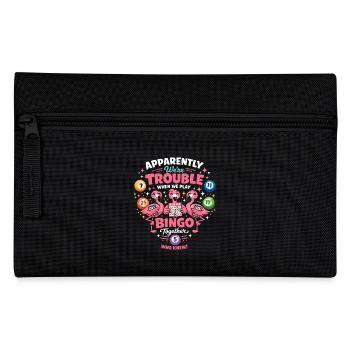 Bingo Flamingos Lustiger Spruch Damen Design - Federtasche - Schwarz - Vorne