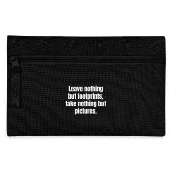 Leave nothing but footprints, take pictures. - Federtasche - Schwarz - Vorne