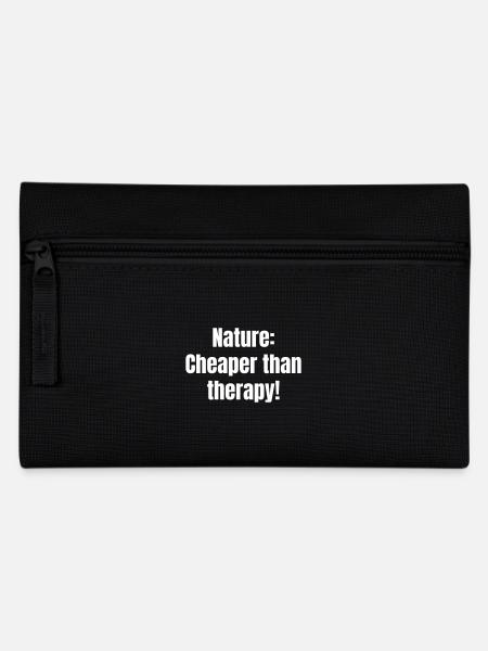 Die Natur ist für Erholung und Gesundheit richtig - Federtasche - Schwarz