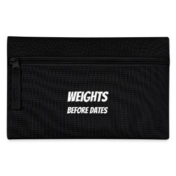 Weights before dates - Federtasche - Schwarz - Vorne