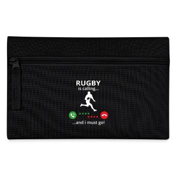 rugby is calling and i must go - Pencil Case - black - Front