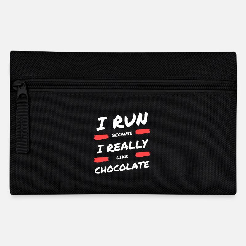 Je cours parce que j’aime beaucoup le chocolat - Trousse - noir