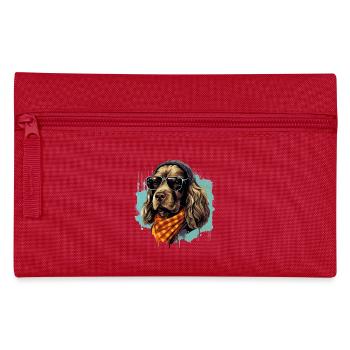 Silhouette d’épagneul | Chien audacieux Design Streetwear - Trousse - rouge - Devant