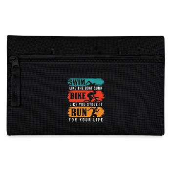 triathlon triathlete gift - Pencil Case - black - Front