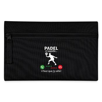 Padel m'appelle il faut que j'y aille! - Trousse - noir - Devant