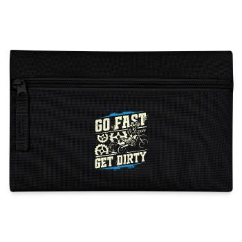 Ride Fast, Get Dirty - Motocross Saying - Pencil Case - black - Front