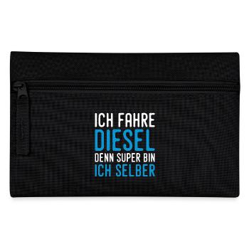 I drive diesel because I'm super myself - Pencil Case - black - Front