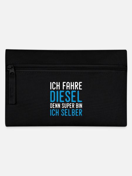 Ich fahre Diesel denn Super bin ich selber - Federtasche - Schwarz