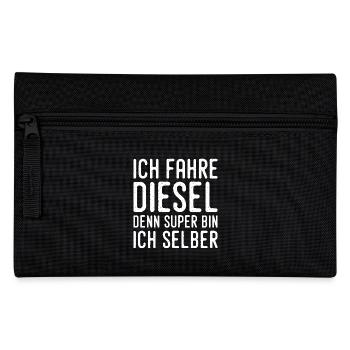 I drive diesel because I'm super myself - Pencil Case - black - Front