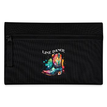 Line Dance meine Passion mein Glück - Federtasche - Schwarz - Vorne