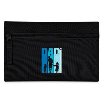 Geschenk Papa Sohn und Tochter - Federtasche - Schwarz - Vorne