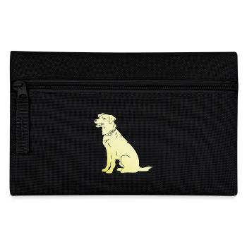 Border Collie Hund Silhouette - Federtasche - Schwarz - Vorne