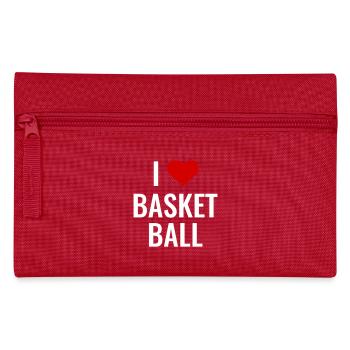 Basketball Basketballer Geschenkidee I love Basket - Federtasche - Rot - Vorne