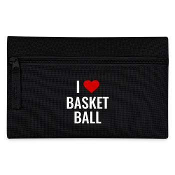 Basketball Basketball Player Gift Idea I love Basket - Pencil Case - black - Front