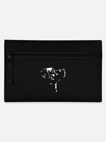 Rottweiler Silhouette Hunde Hund Rottie Wilsigns - Federtasche - Schwarz