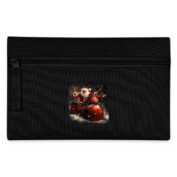 Weihnachtsmann Schlagzeuger - Federtasche - Schwarz - Vorne