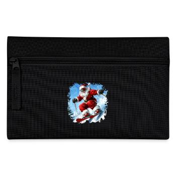 Christmas Skiers - Pencil Case - black - Front