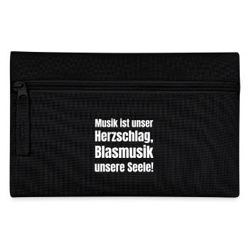 La musique est notre battement de cœur, les cuivres notre âme - Trousse - noir - Devant