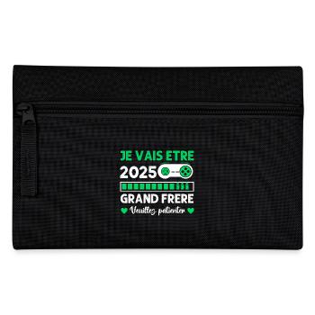 Grand Frère 2025 Annonce Naissance Geek Gamer - Trousse - noir - Devant