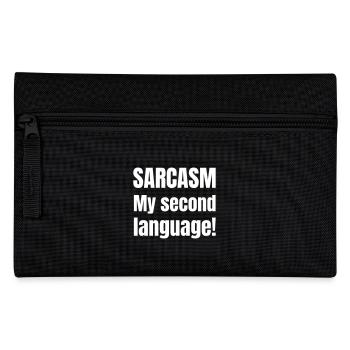 Sarcasm my second language - Federtasche - Schwarz - Vorne