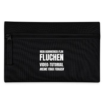 Home Improvement Plan is Swearing and Video Tutorial - Pencil Case - black - Front