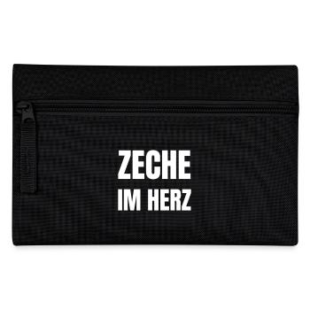 Zeche im Herz - Federtasche - Schwarz - Vorne