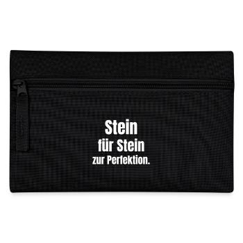 Stein für Stein zur Perfektion. - Federtasche - Schwarz - Vorne