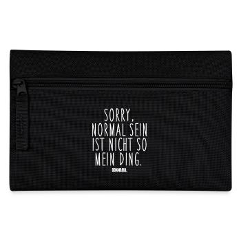 Normal sein - Federtasche - Schwarz - Vorne