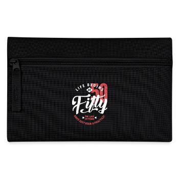 Life Begins at 50 | 50th Birthday - Pencil Case - black - Front