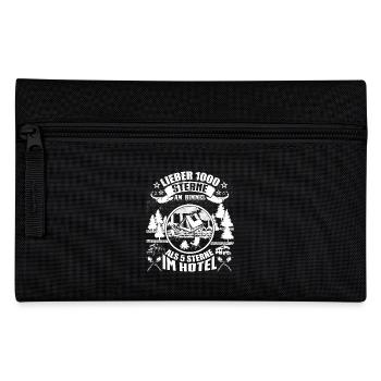 Camping Tshirt für Camper - Federtasche - Schwarz - Vorne