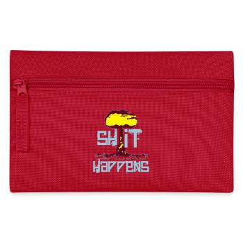 shit happens - Pencil Case - red - Front
