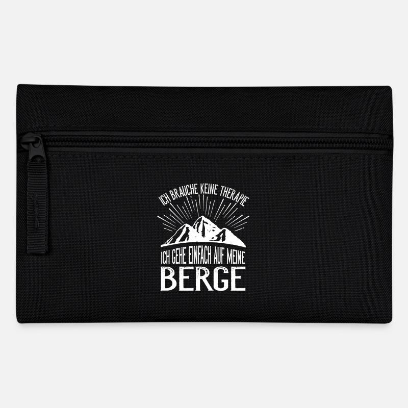 Berge Therapie - Federtasche - Schwarz
