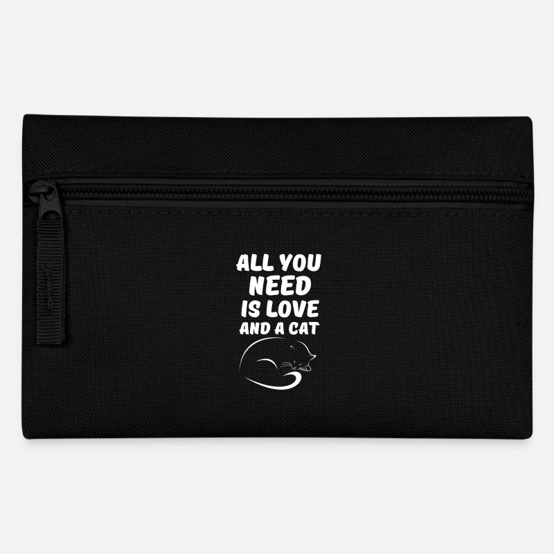 Tout ce que vous avez besoin est amour et un chat - Trousse - noir