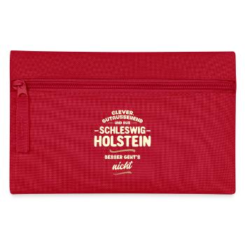 Clever, gutaussehend und aus Schleswig-Holstein - Federtasche - Rot - Vorne