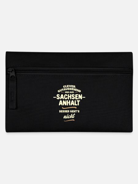 Clever, gutaussehend und aus Sachsen-Anhalt - Federtasche - Schwarz