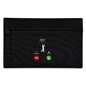 Call Mobile Anruf golf sports golfer caddi - Federtasche - Schwarz - Vorne