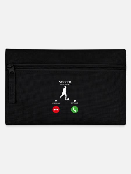 Call Mobile Anruf Frauenfussball soccer woman foot - Federtasche - Schwarz